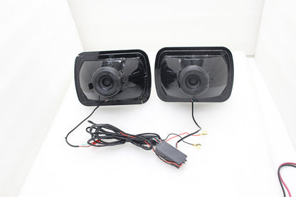 For 86-95 JEEP WRANGLER YJ 7X6 RGB MULTI COLOR LED SMD Halo Headlights PAIR