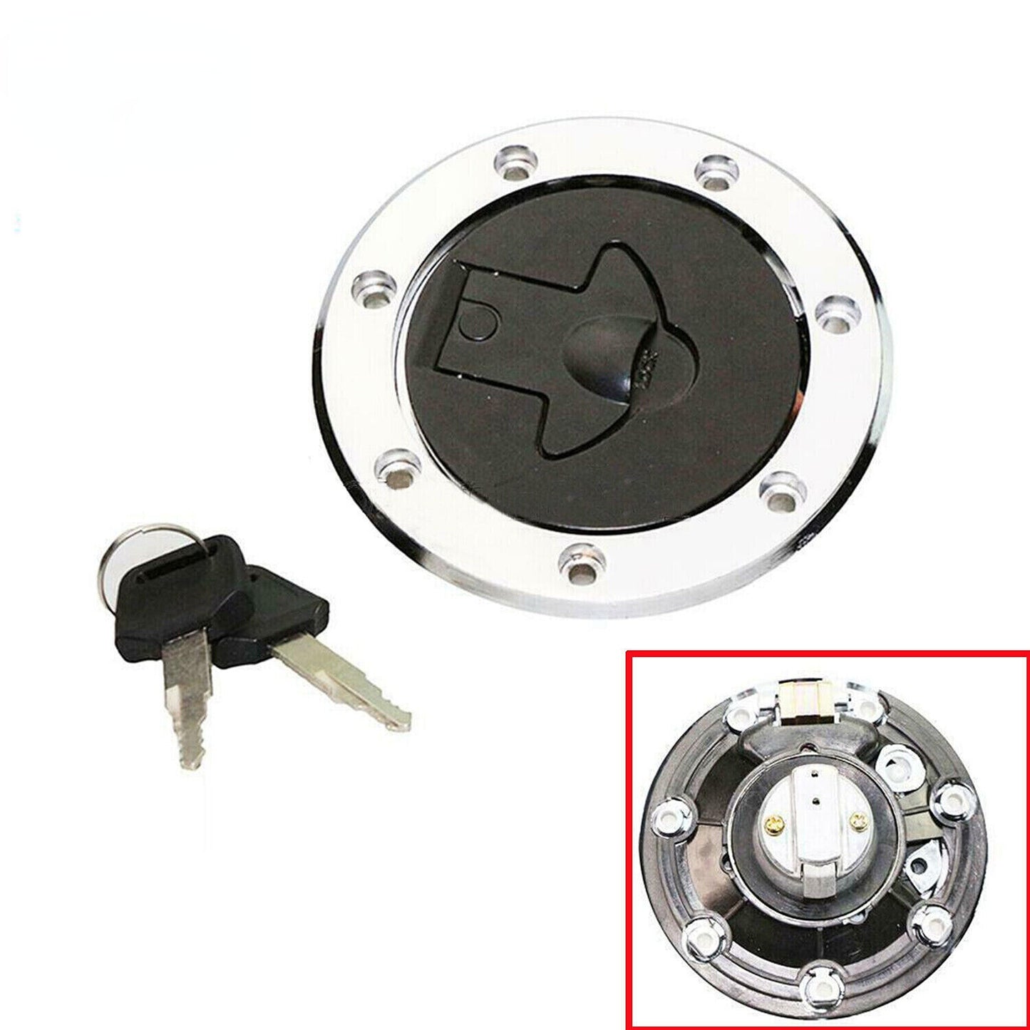 Fuel Gas Tank Cap Cover Lock w/ keys For Kawasaki Ninja 250 250R EX250 1988-07