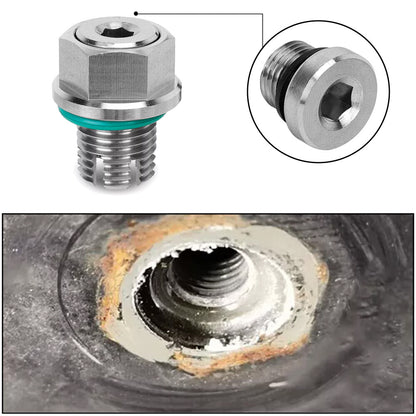 M12.1-1.25x15mm Oil Drain Plug Self-tapping Piggyback Stainless Steel Repair Kit
