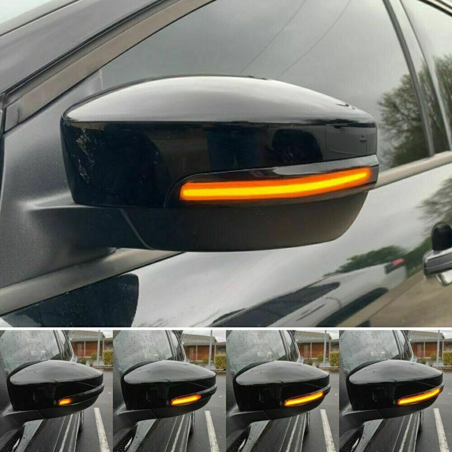 Sequential Led Side Mirror Turn Signal Light For Ford Kuga Escape Focus EcoSport