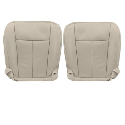 Driver & Passenger Leather Bottom Seat Cover Tan For 2007-14 Ford Expedition