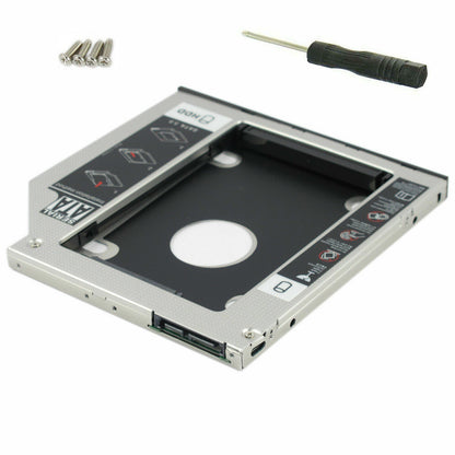 New12.7mm Universal for SATA 2nd HDD SSD Hard Drive Caddy CD/DVD-ROM Optical Bay