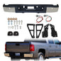 Solid Spare Rear Bumper Assembly For 07-13 Chevy Silverado GMC Sierra 1500 Chrome GM1103148