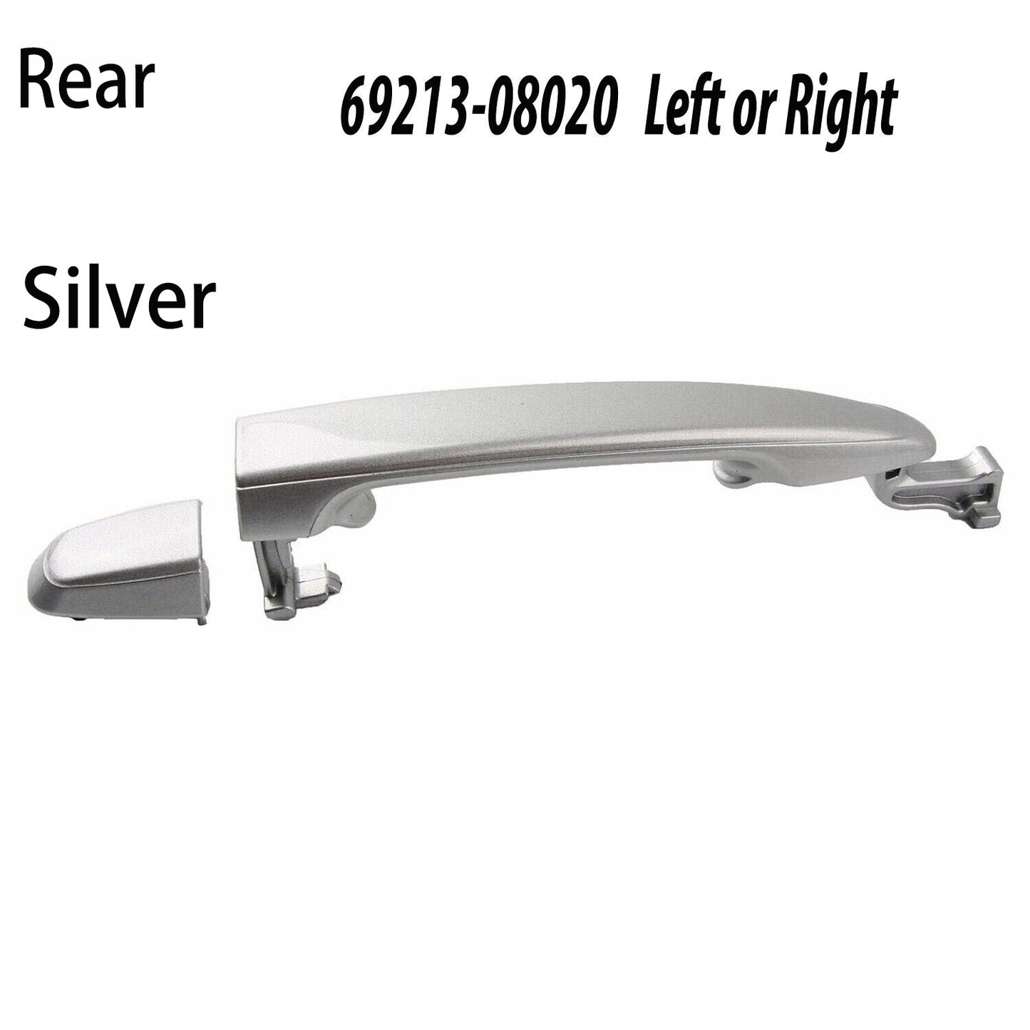 Rear L/R Outside Door Handle Silver w/O Keyhole For 04-10 Toyota Sienna New US