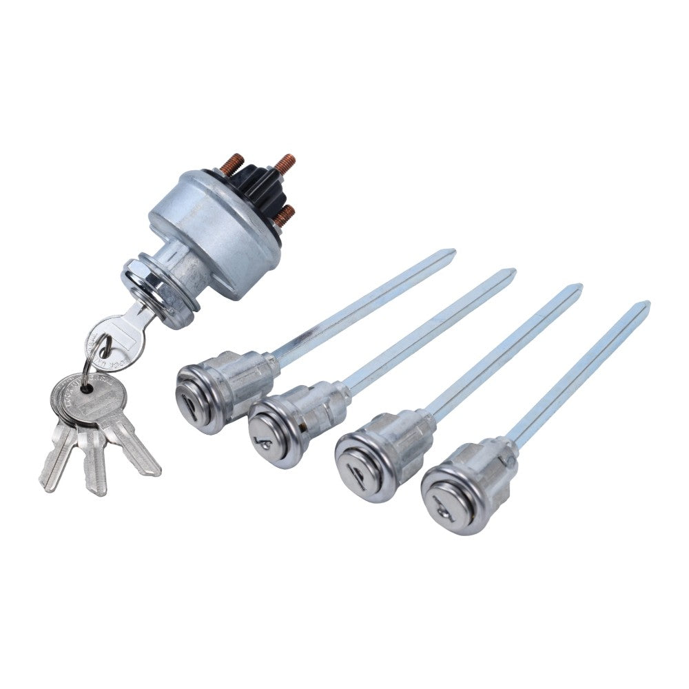 5Pcs Door Lock Cylinder Set with 4 Keys For Mack R-Series Truck 1967-2005
