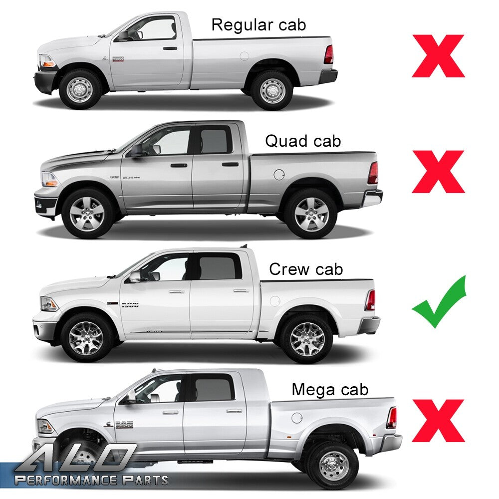 Solid Spare Fit For 2009-2018 Dodge Ram Crew Cab Rocker Panel Sill Plate Cover 14064