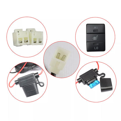 Carbon Fiber HEATED Seat HEATER Pad Kit Car Switch 12V Universal For Trucks