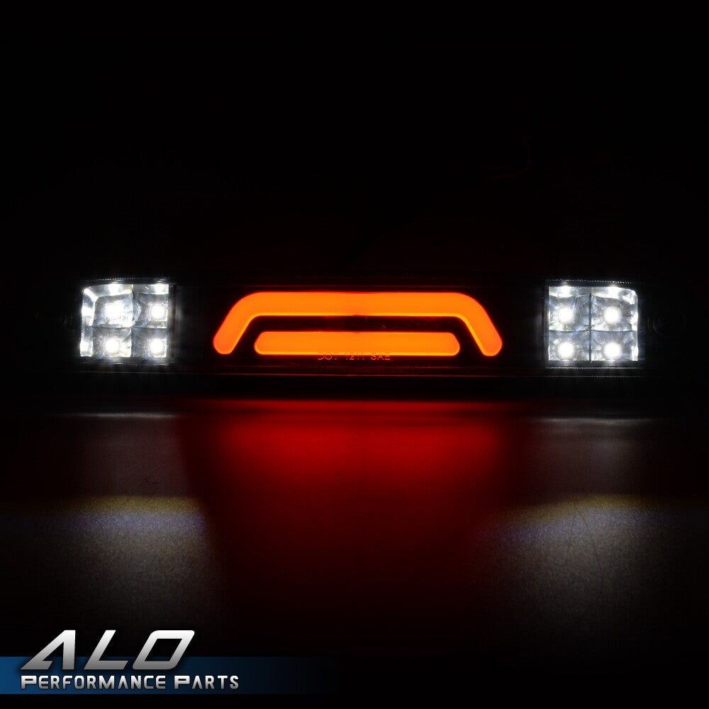 Solid Spare Fit For 2019-016 Ford Super Duty F-250 F-350 Black LED 3rd Brake + Cargo Light