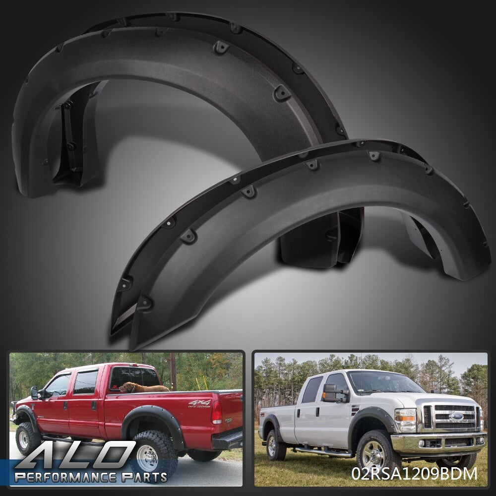 Solid Spare Fit For 99-07 Ford F250 F350 Super Duty Pocket Rivet Bolt-On Fender Flares
