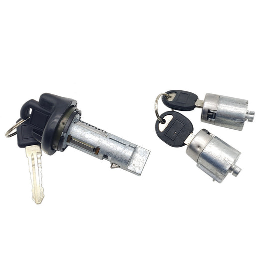 IGNITION SWITCH & DOOR LOCK CYLINDER For GMC Chevy KEYED ALIKE 2 KEYS