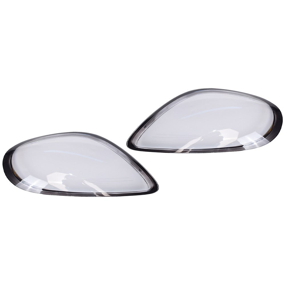 Left + Right Headlight Lens Cover Shell For 2014-2016 Porsche Boxster Cayman 981