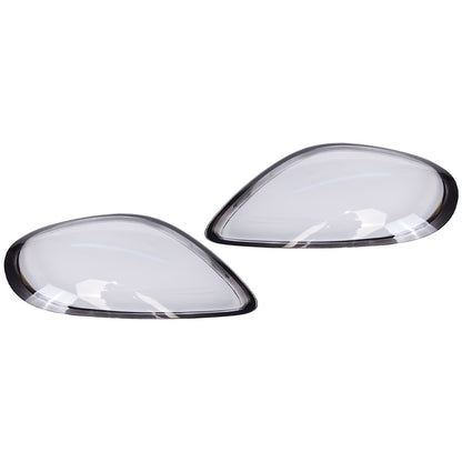 Left + Right Headlight Lens Cover Shell For 2014-2016 Porsche Boxster Cayman 981