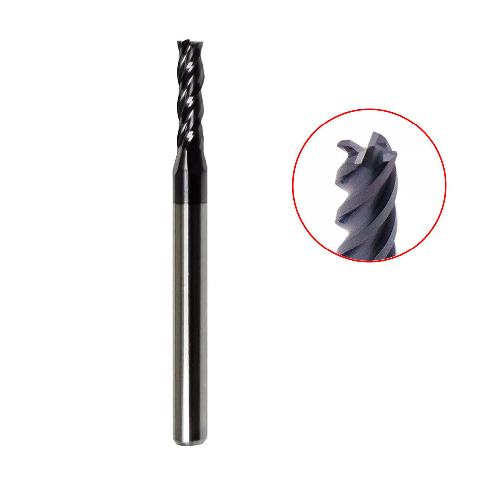 LOT OF 5 PCS 3/32" 4 FLUTE CARBIDE End Mills Solid Carbide AlTiN Coated New