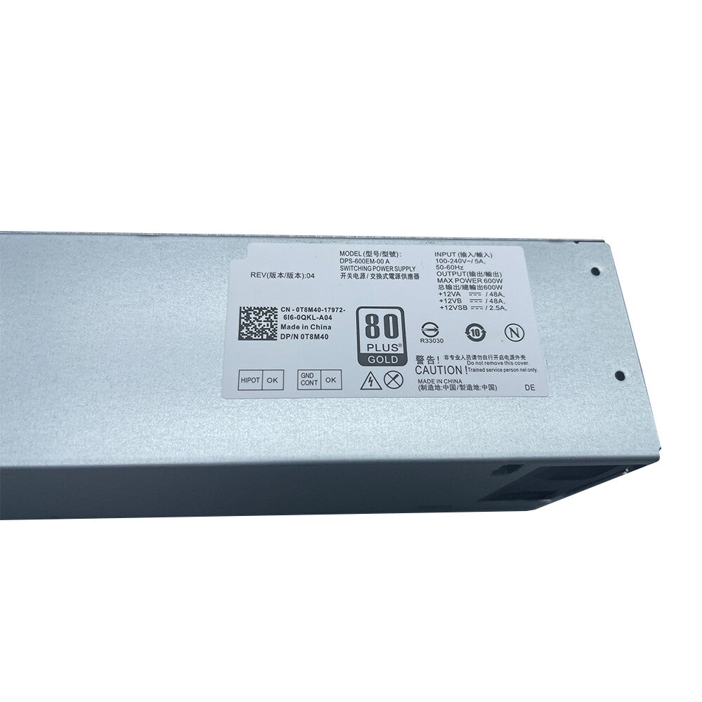 600W Power Supply Unit For Dell 7040 3650 3040 3046 5040 8+4+8+8Pin PSU 0T8M40