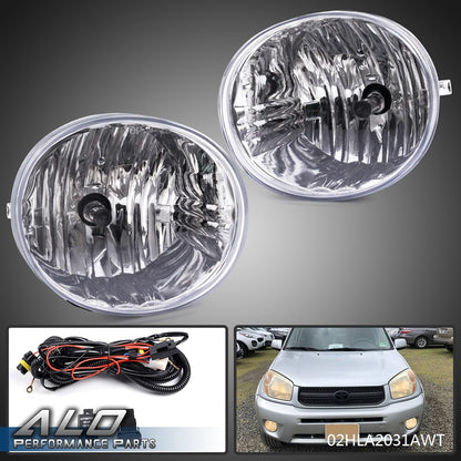 Solid Spare Fit For 04-05 Toyota RAV4 Factory Style 4-Door Bumper Fog Lights +Switch