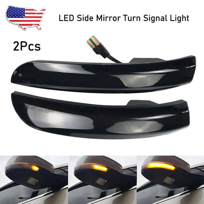 Sequential Led Side Mirror Turn Signal Light For Ford Kuga Escape Focus EcoSport