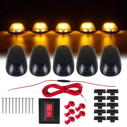 Amber Smoke Cab Roof Marker Lights For Dodge Ram 1500 2500 3500 4500 2003-2018
