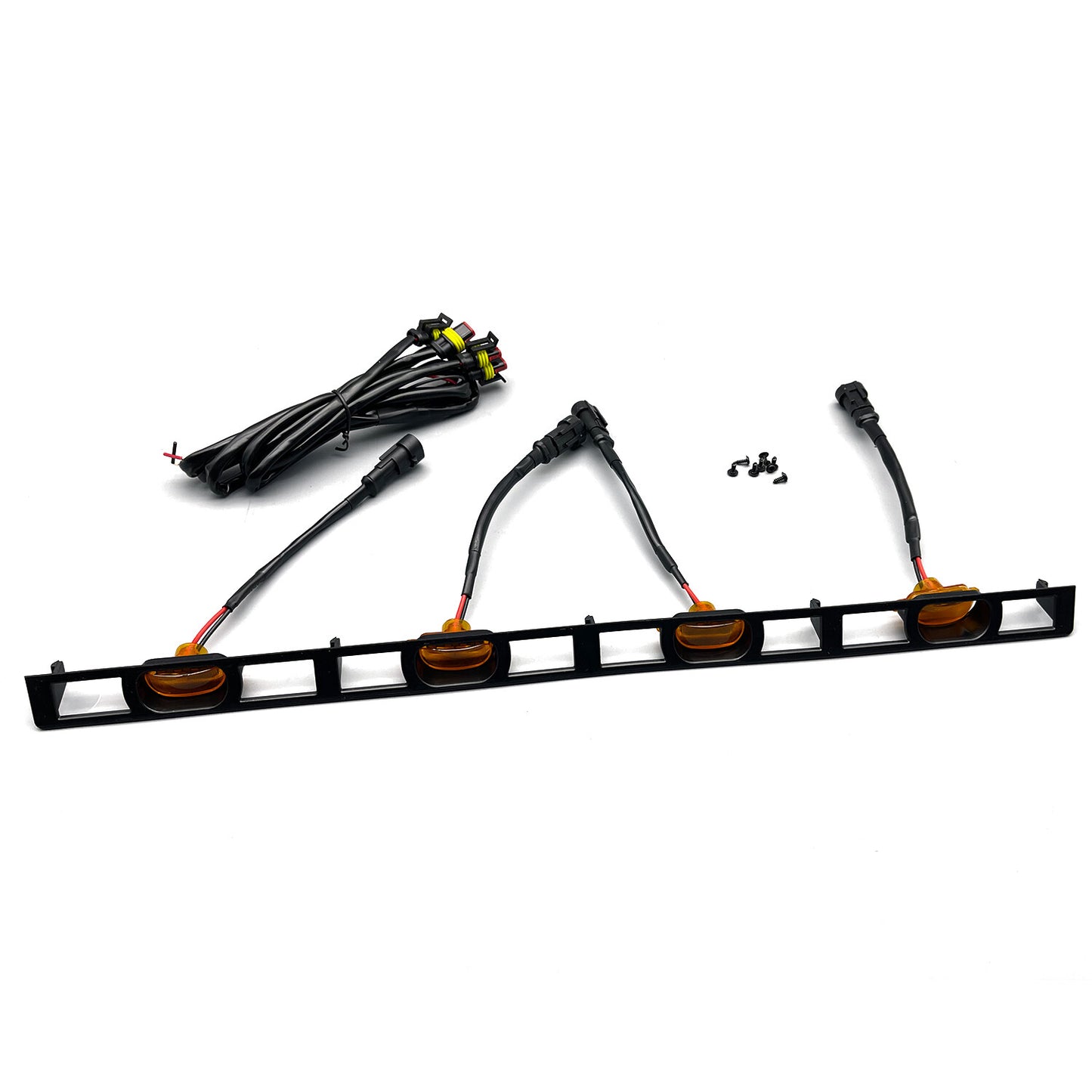 For 2012-15 Toyota Tacoma Front Hood Grille Amber LED Lights Assy w/Wire Harness