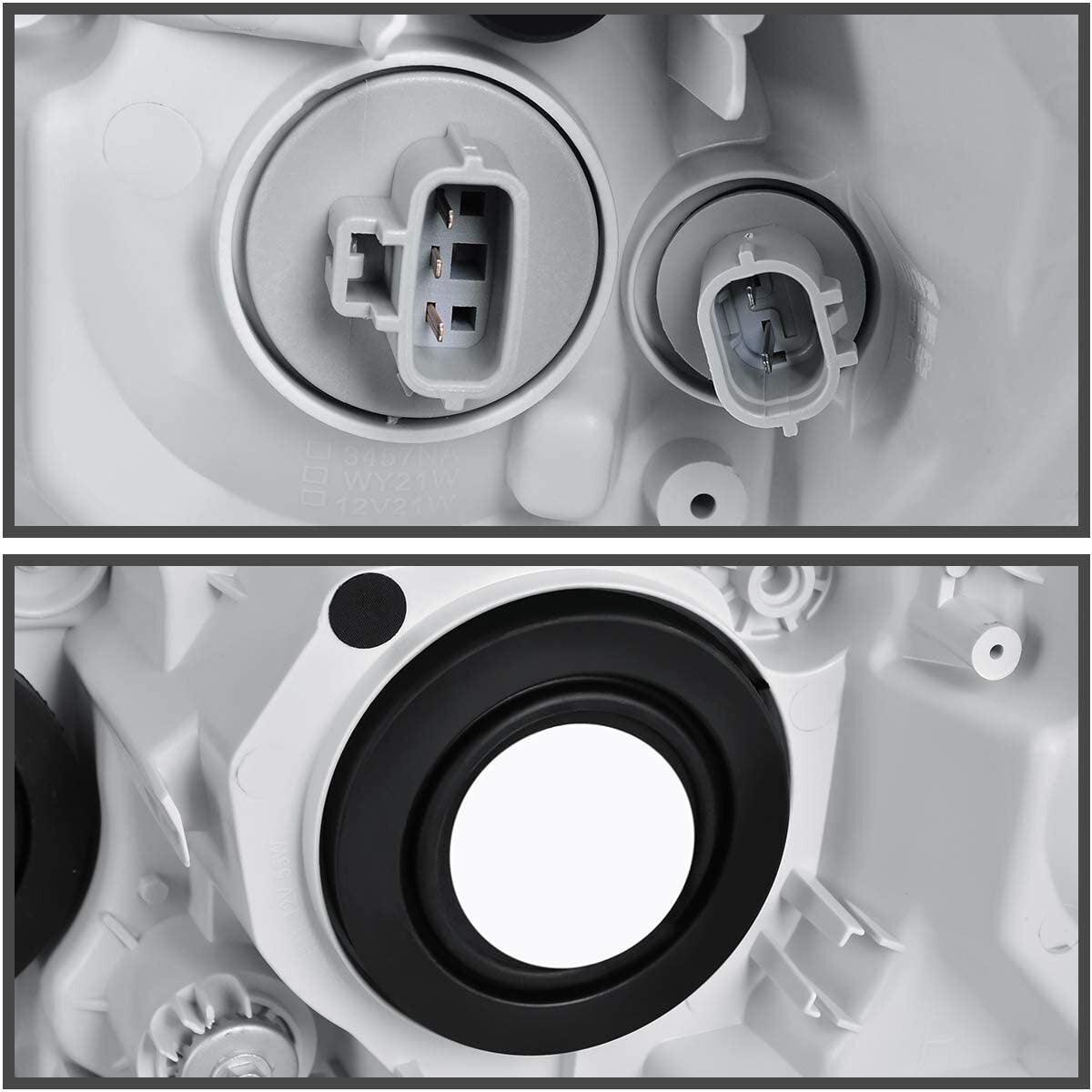 Solid Spare Fit For Toyota Camry 2007-2009 Black Clear Housing Projector Headlight Set L+R