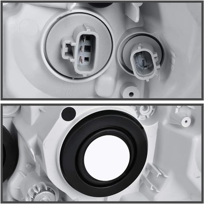 Solid Spare Fit For Toyota Camry 2007-2009 Black Clear Housing Projector Headlight Set L+R