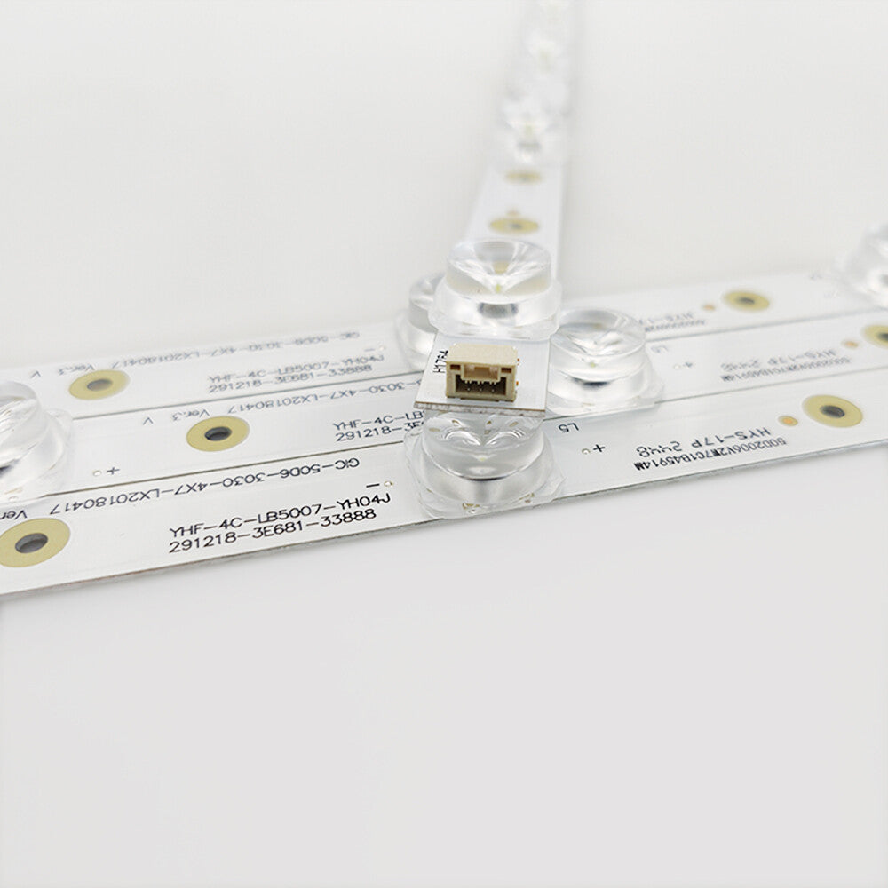 LED Strips(4) for 50S421 50S423 TCL-GIC-50D6-3030-4X7-LX20180417 4C-LB5007-ZM03J
