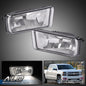 Solid Spare Fit For 07-2015 Chevy Silverado 1500 2500 3500 HD Tahoe Bumper Fog Lights Lamps