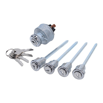 5Pcs Door Lock Cylinder Set with 4 Keys For Mack R-Series Truck 1967-2005