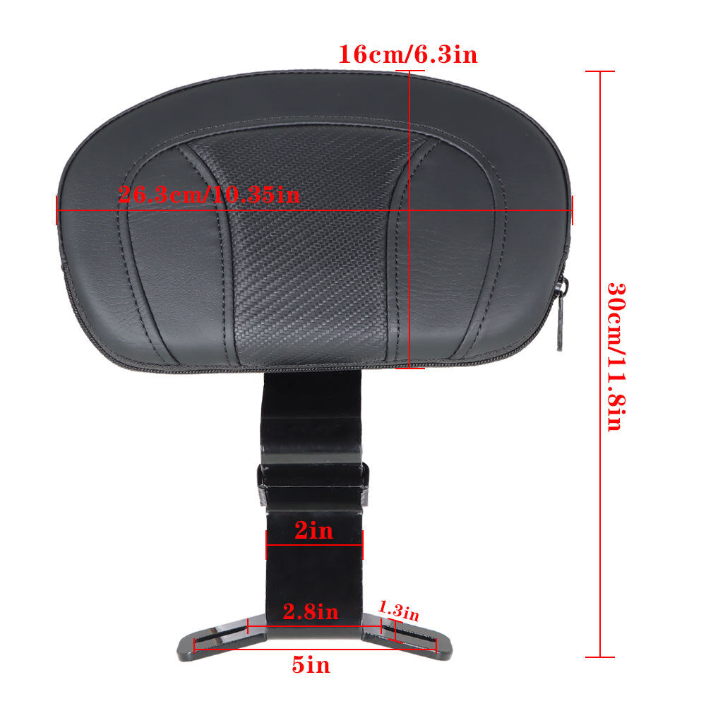 Solid Spare Fit For CVO Touring Road King Glide FLHR 2009-Up Front Driver Rider Backrest