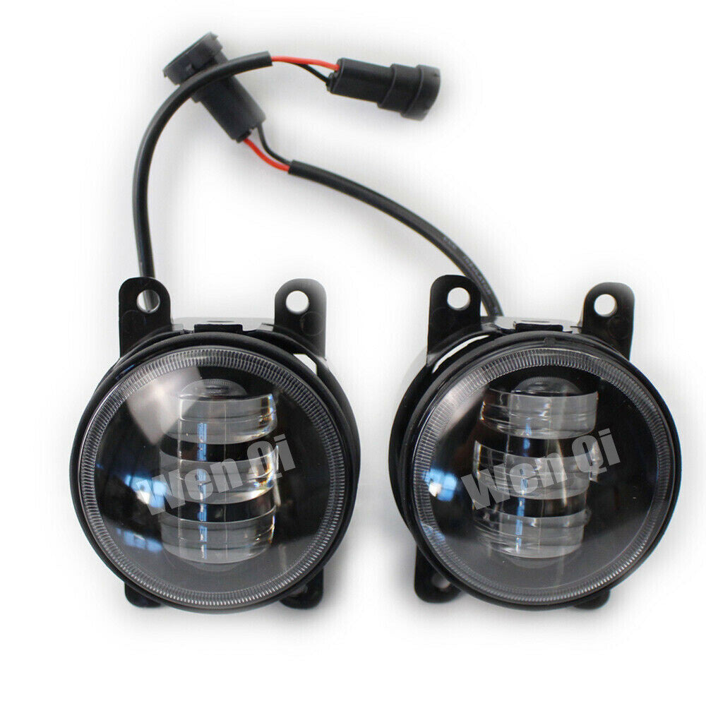 For Honda Nissan Subaru White/Yellow Dual Color 9W LED Fog Lights Lamps