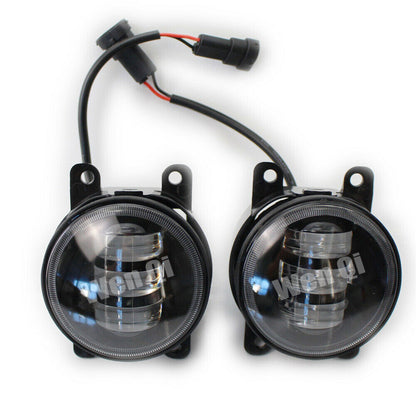 For Honda Nissan Subaru White/Yellow Dual Color 9W LED Fog Lights Lamps