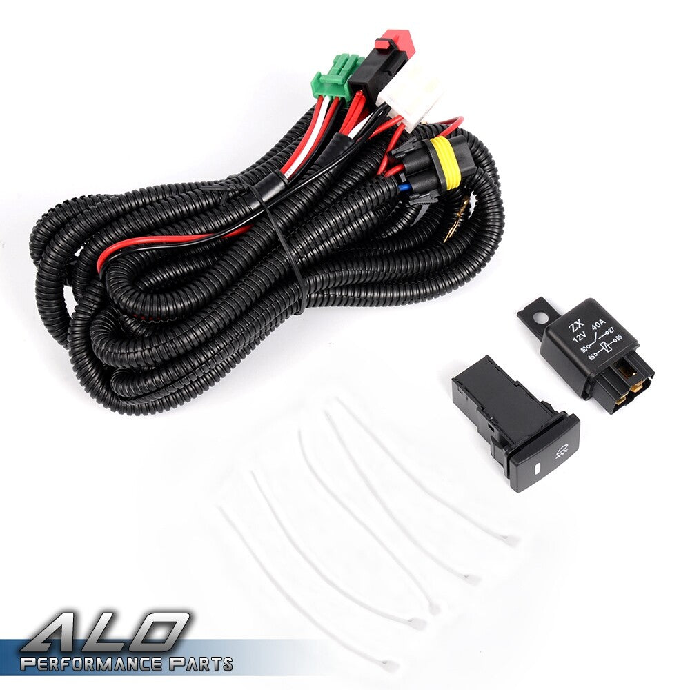 Solid Spare Fit For 09-12 Toyota RAV4 Clear Fog Lights Driving Bumper Lamps+Switch+Bracket