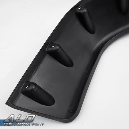 Solid Spare Wide Black Pocket Extended Fender Flares Kit Fit For 97-06 Jeep Wrangler TJ
