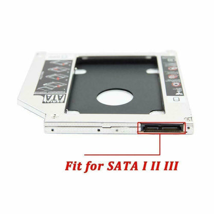 New12.7mm Universal for SATA 2nd HDD SSD Hard Drive Caddy CD/DVD-ROM Optical Bay