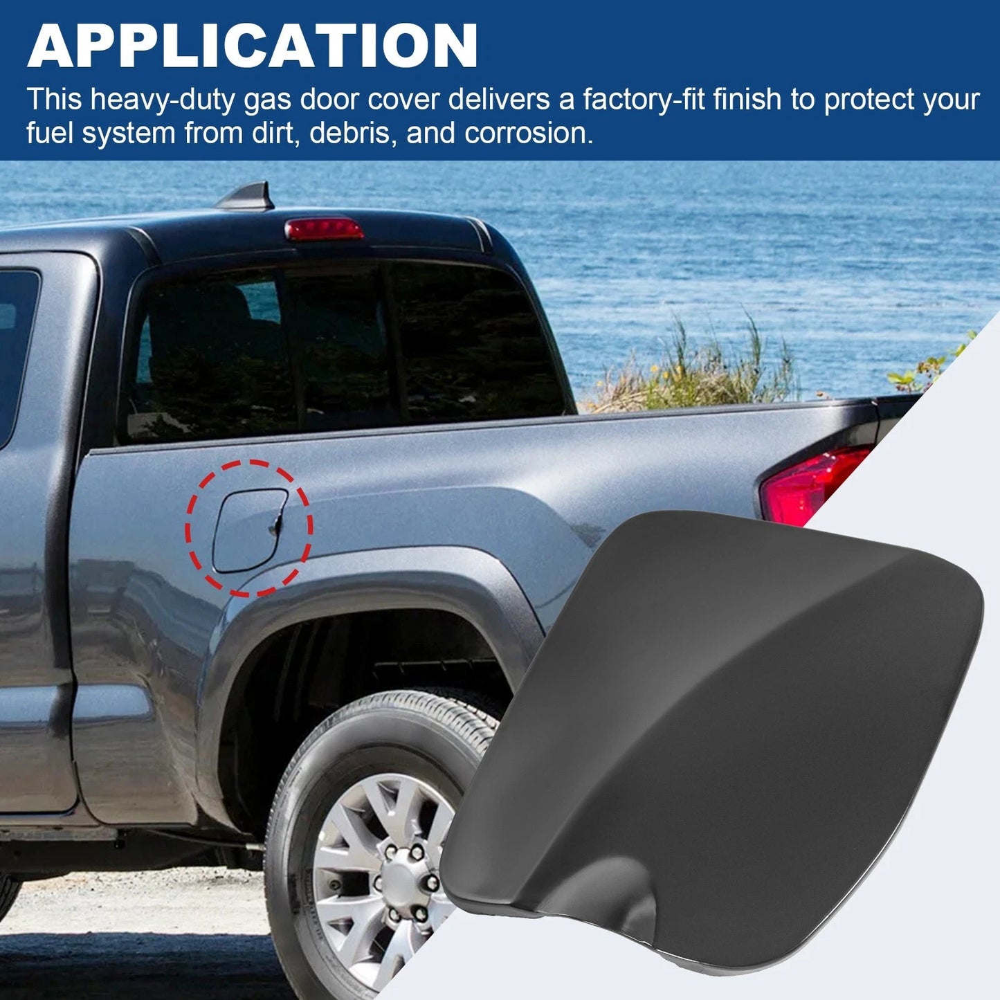 FUEL GAS DOOR LID For TOYOTA 2016-23 TACOMA 77305-04080 5FT BED NEW