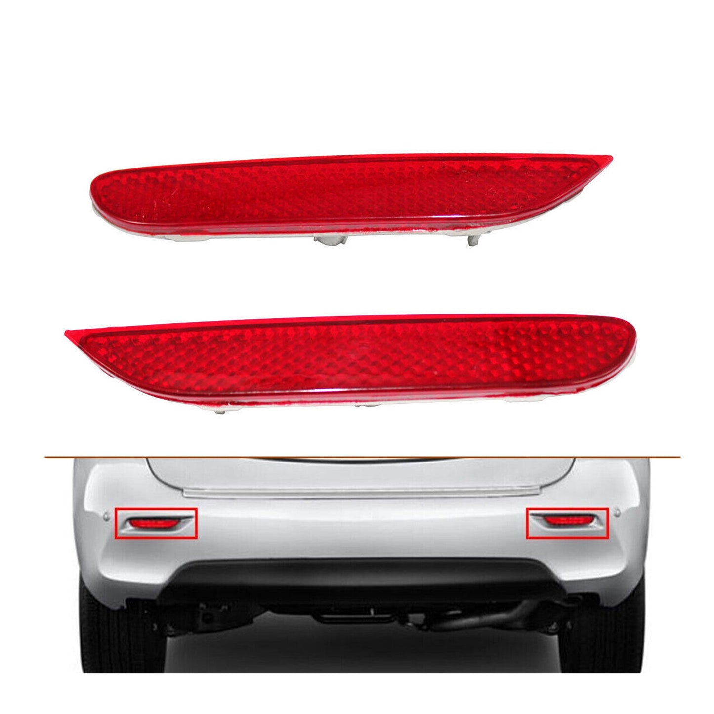For Nissan Altima Rear Bumper Reflector Assembly Red LH & RH Quality 2019-2020