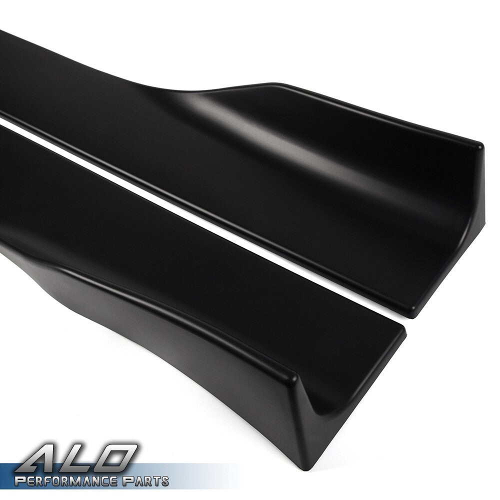 Solid Spare 4pcs Universal Car Side Skirt Extension Rocker Panel Splitter Lip For Most Car