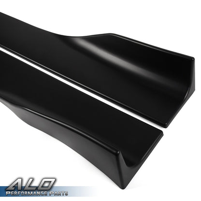 Solid Spare 4pcs Universal Car Side Skirt Extension Rocker Panel Splitter Lip For Most Car