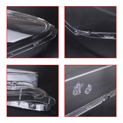 For Hyundai Genesis 2012-2014 Clear Headlight Lens Cover Headlamp Lenses LH+RH