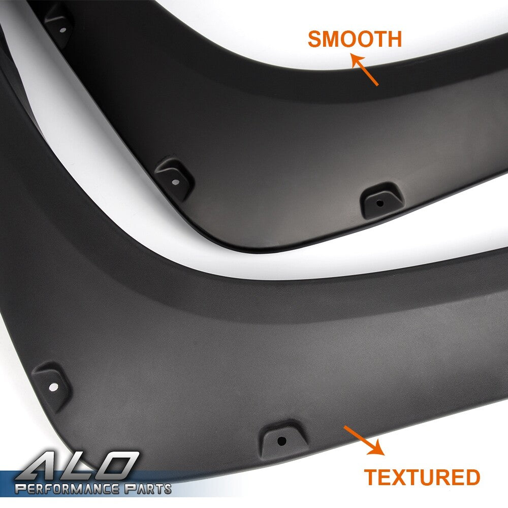 Solid Spare Fit For 2014-20 Toyota Tundra Pocket Rivet Wheel Fender Flares Smooth Black 4PCS