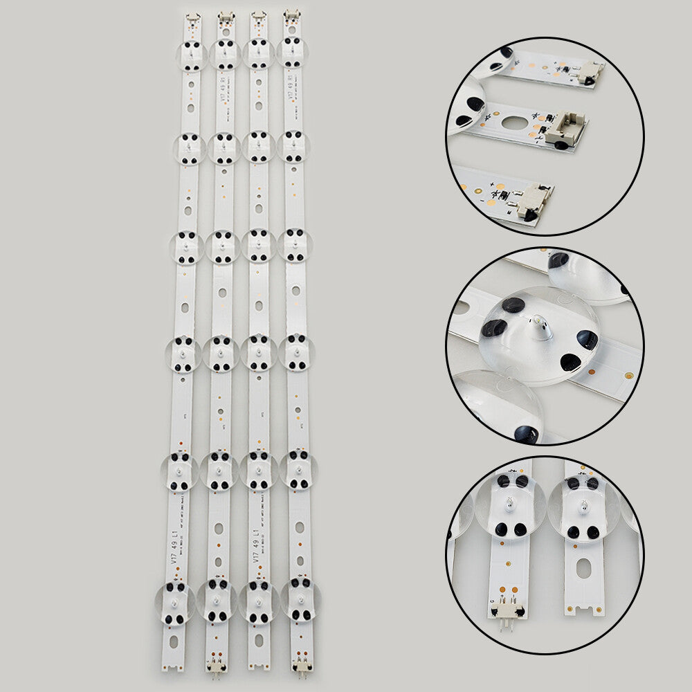 4pcs 49" TV LED Strips For LG 6916L-2862A 49" V17 ART3 2862 49LV560H-UA