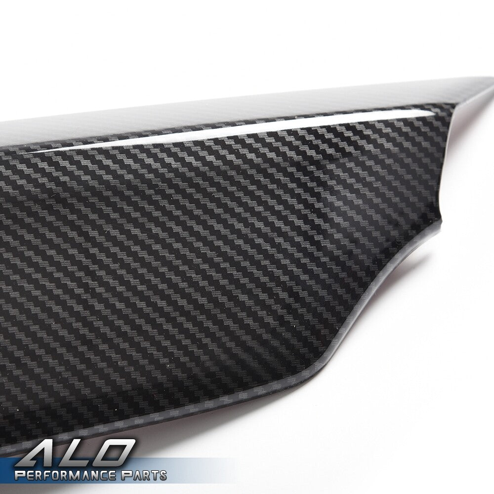 Solid Spare Fit For 2018-2020 Honda Accord Carbon Look Grille Eyelid Overlay Cover Trims