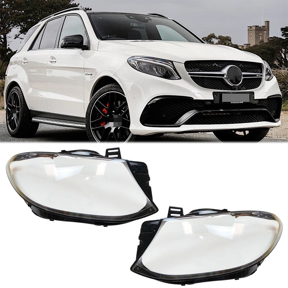 For 16-19 Mercedes Benz W166 GLE350 GLE43  Headlight Headlamp Lens Clear Cover