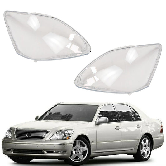L+R Clear Front Headlight Lens Cover Pair For Lexus LS430 2004 2005 2006