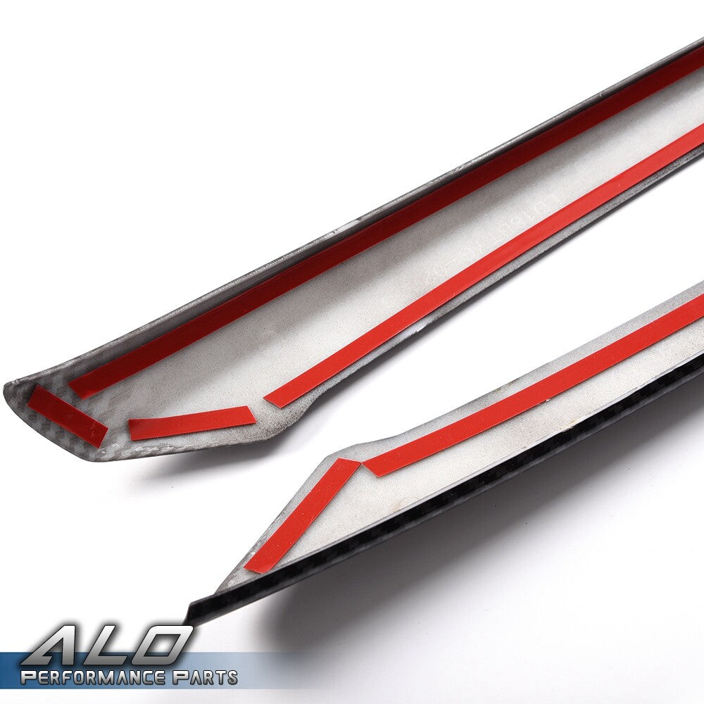 Solid Spare Fit For 2018-2020 Honda Accord Carbon Look Grille Eyelid Overlay Cover Trims