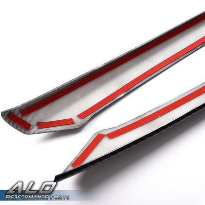 Solid Spare Fit For 2018-2020 Honda Accord Carbon Look Grille Eyelid Overlay Cover Trims