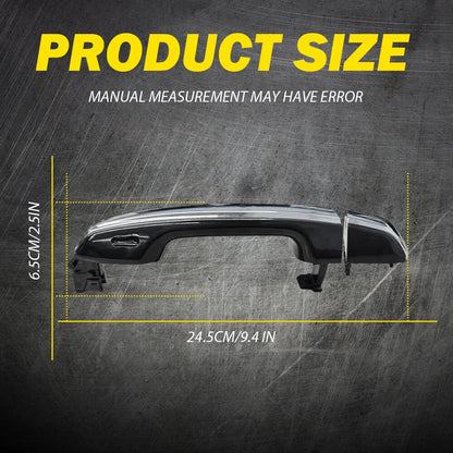 Rear Left and Right Outside Door Handle Black+Chrome For 2010-2021 Lexus GX460