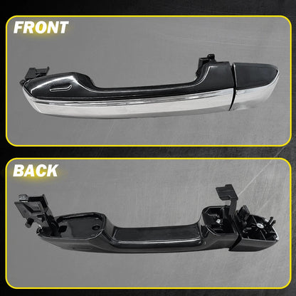 Rear Left and Right Outside Door Handle Black+Chrome For 2010-2021 Lexus GX460