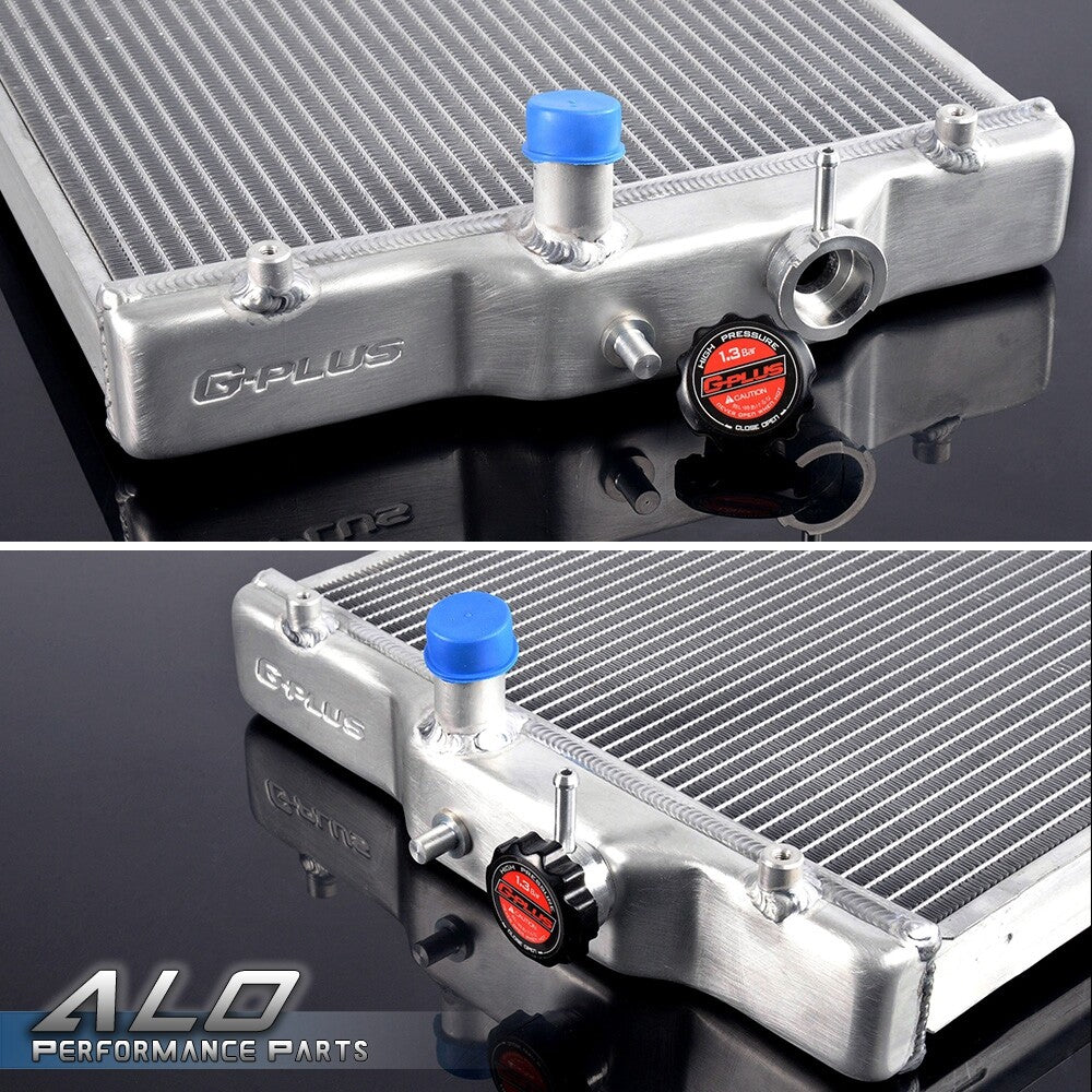 Solid Spare 42mm 2 Row Radiator Fit For 92-00 Honda Civic D15/16 EG/EK +Silicone Hose