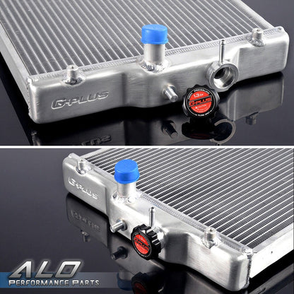 Solid Spare 42mm 2 Row Radiator Fit For 92-00 Honda Civic D15/16 EG/EK +Silicone Hose