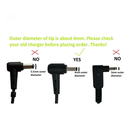 For Asus Vivobook F201E Q200E S200E X202E AD883J20 Ac Adapter Charger 19V 2.37A
